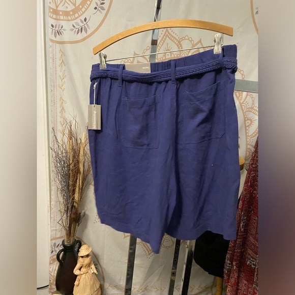 NWT Soft Surroundings Summer Breeze Solid Gauze Shorts M linen blend pockets - Picture 4 of 7